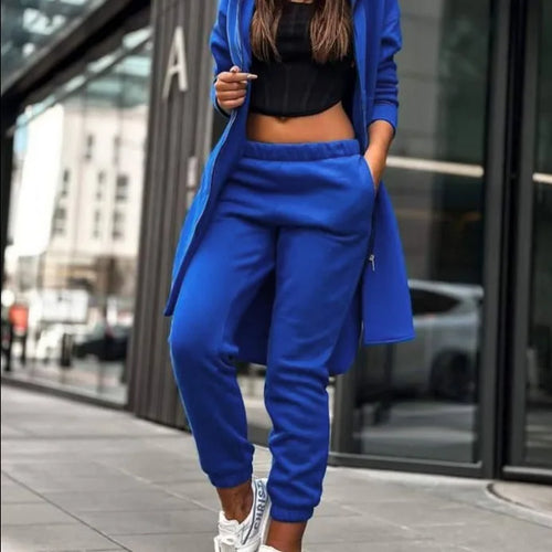Hooded Longline Jogger Set
