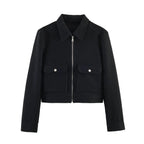 Cropped Utility Zip Jacket