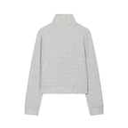 Cropped Stand Collar Zip Jacket