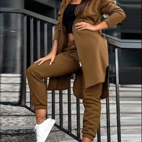 Hooded Longline Jogger Set