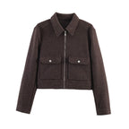 Cropped Utility Zip Jacket