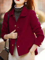 Relaxed Button Front Short Coat
