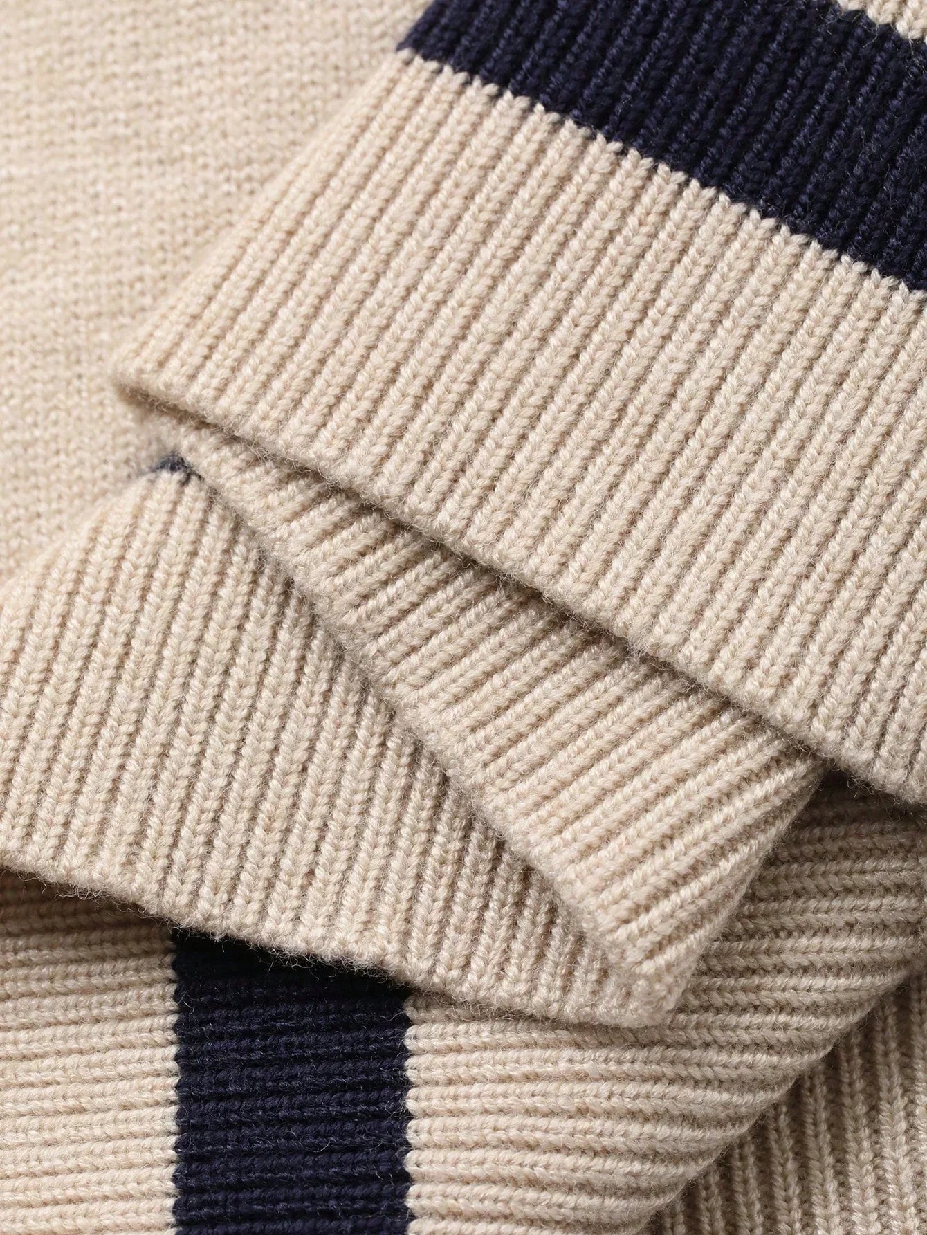 Color Block Polo Knit Top