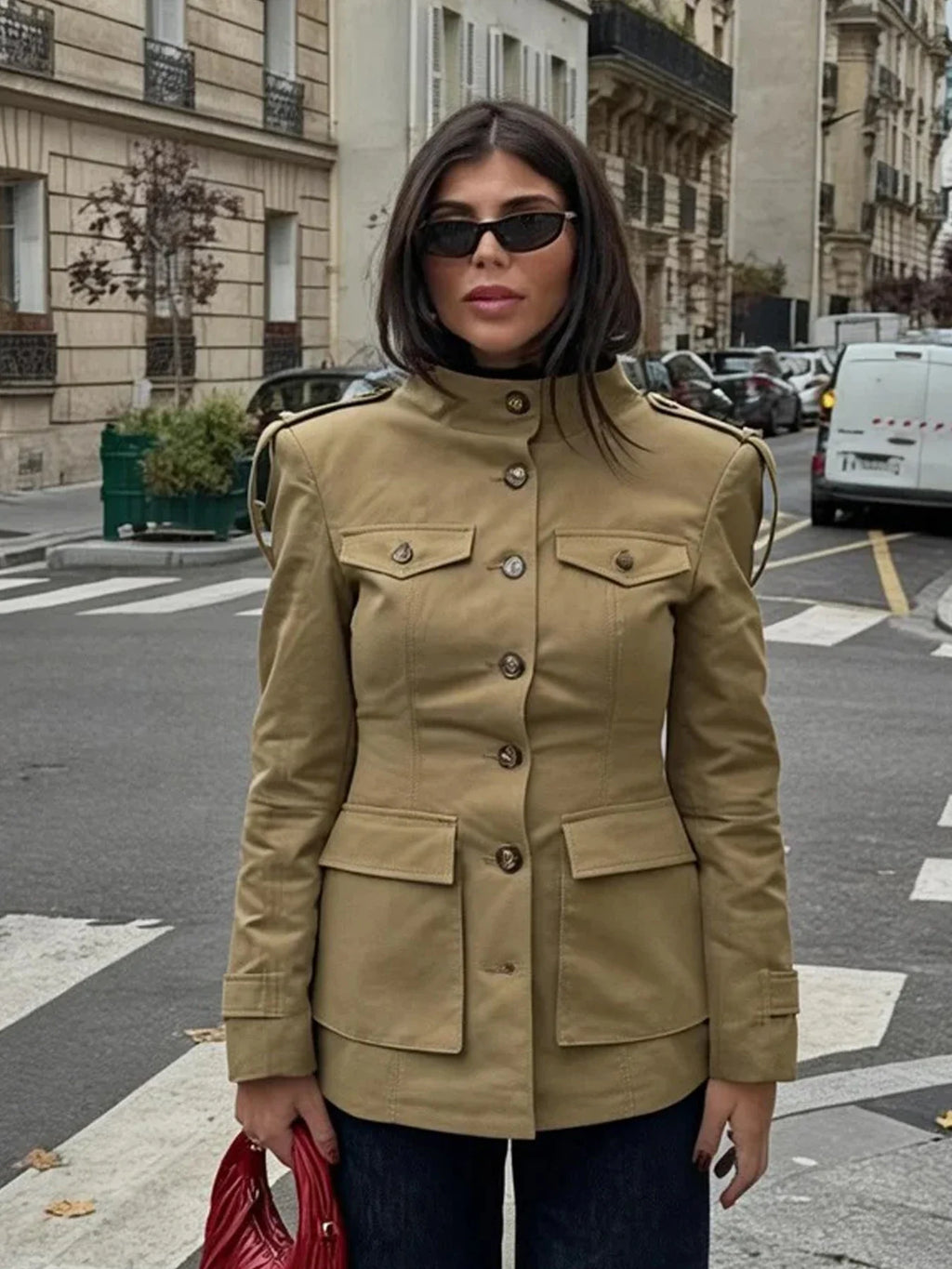 Structured Utility Pocket Jacket