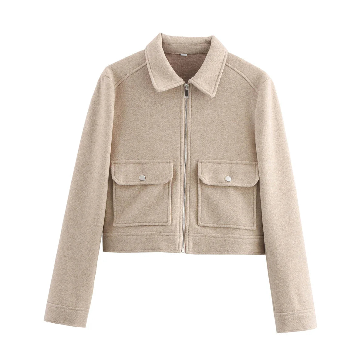 Cropped Utility Zip Jacket