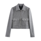 Cropped Utility Zip Jacket