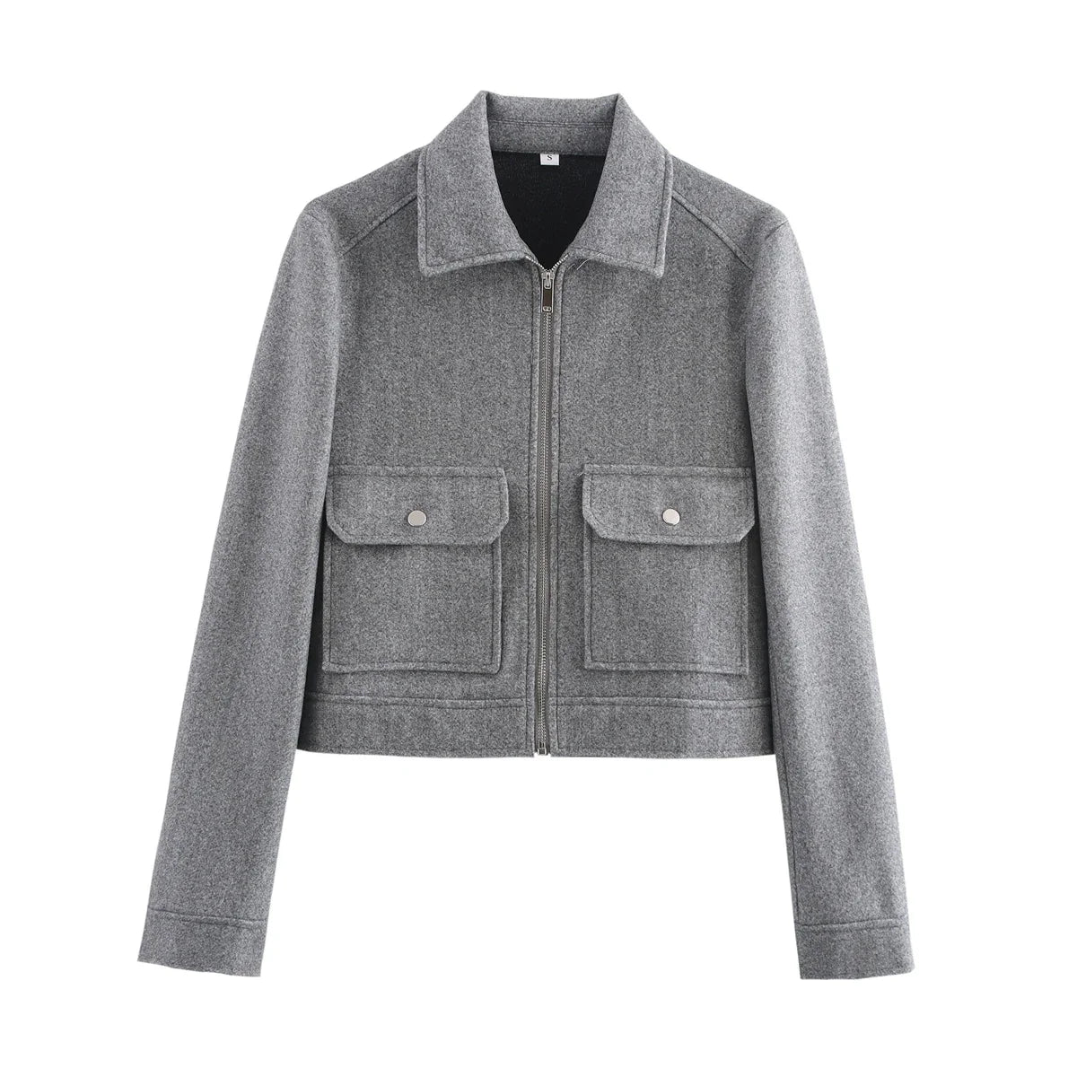 Cropped Utility Zip Jacket