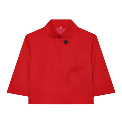 Cropped Stand Collar Jacket