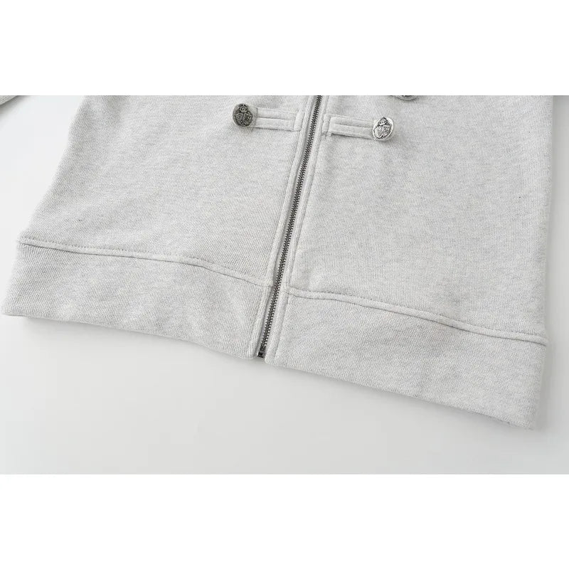 Cropped Military Zip Jacket