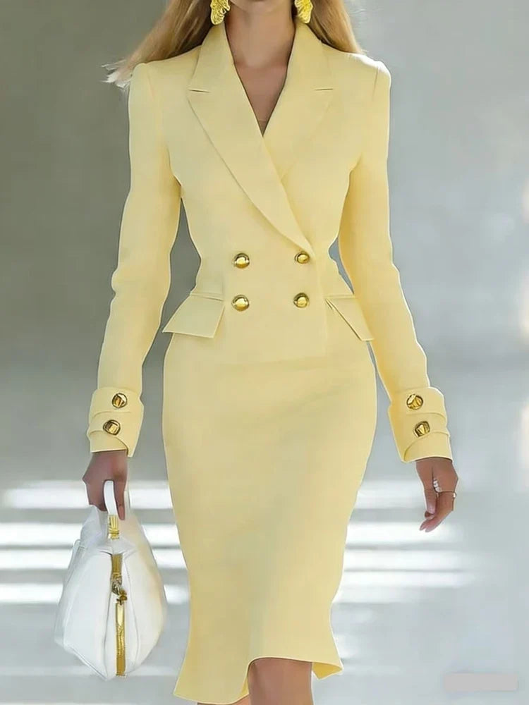 Double-Breasted Blazer Dress
