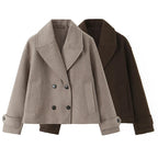 Double-Breasted Cropped Jacket