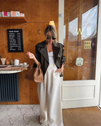 Cropped Double-Breasted Trench Jacket