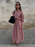 Floral Tie Waist Shirt Dress