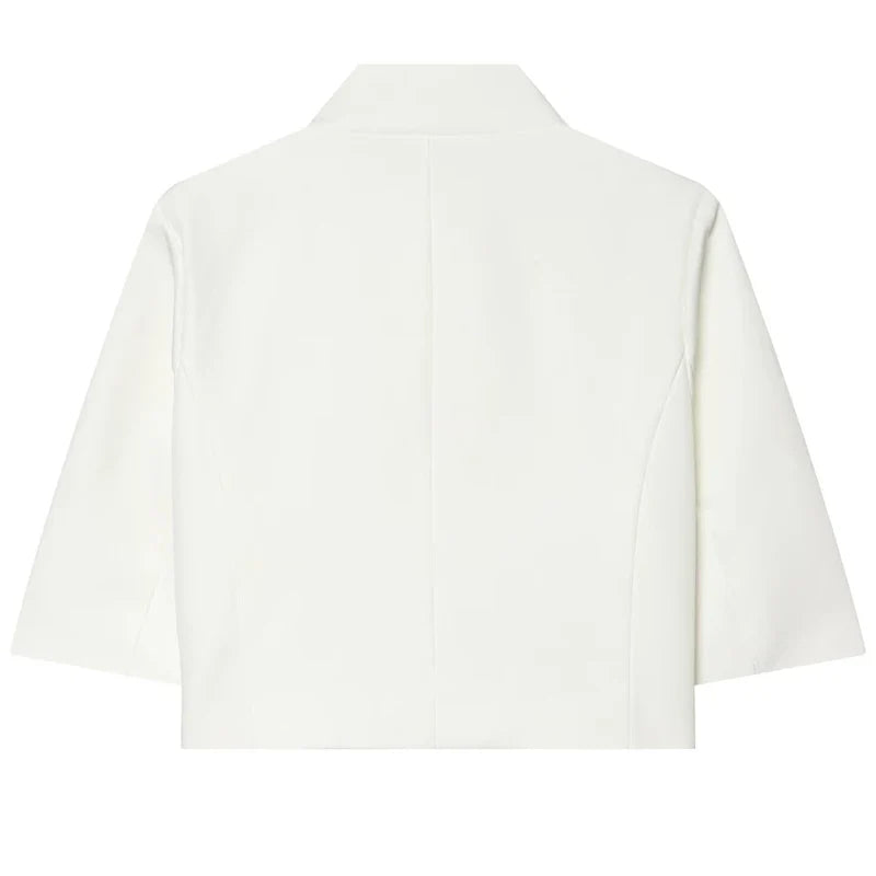 Cropped Stand Collar Jacket