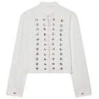 Cropped Silver-Button Jacket