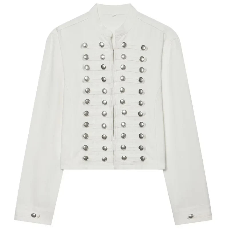 Cropped Silver-Button Jacket