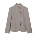 Stand Collar Tailored Blazer