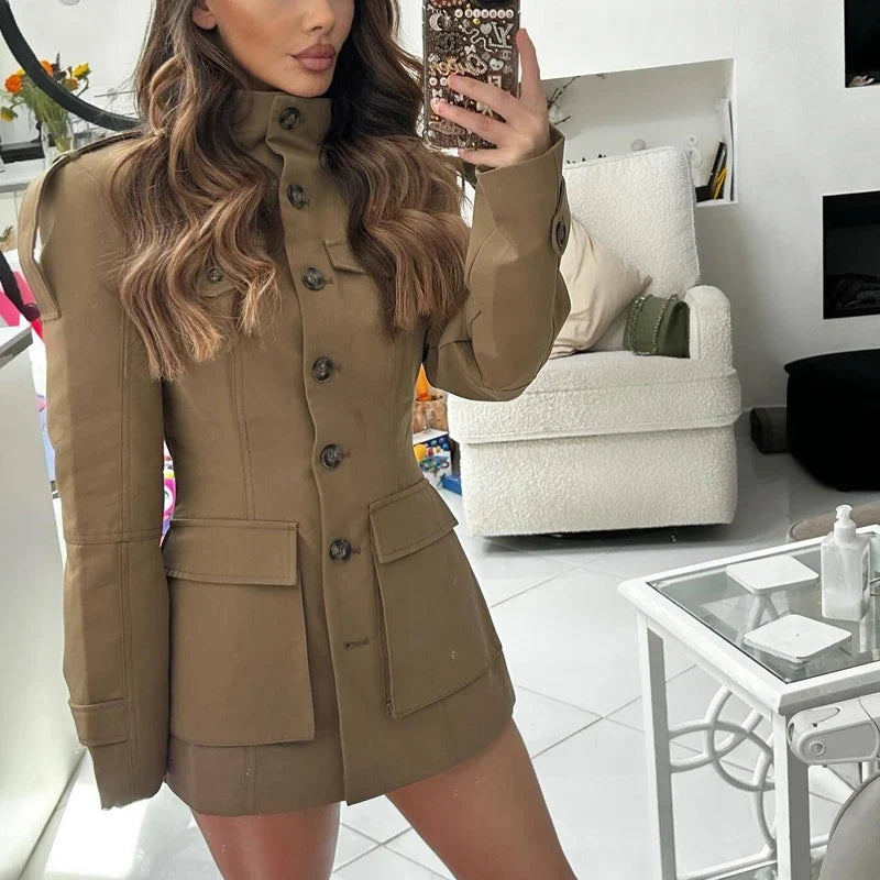 Structured Utility Pocket Jacket