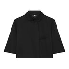 Cropped Stand Collar Jacket