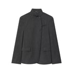 Stand Collar Relaxed Fit Blazer