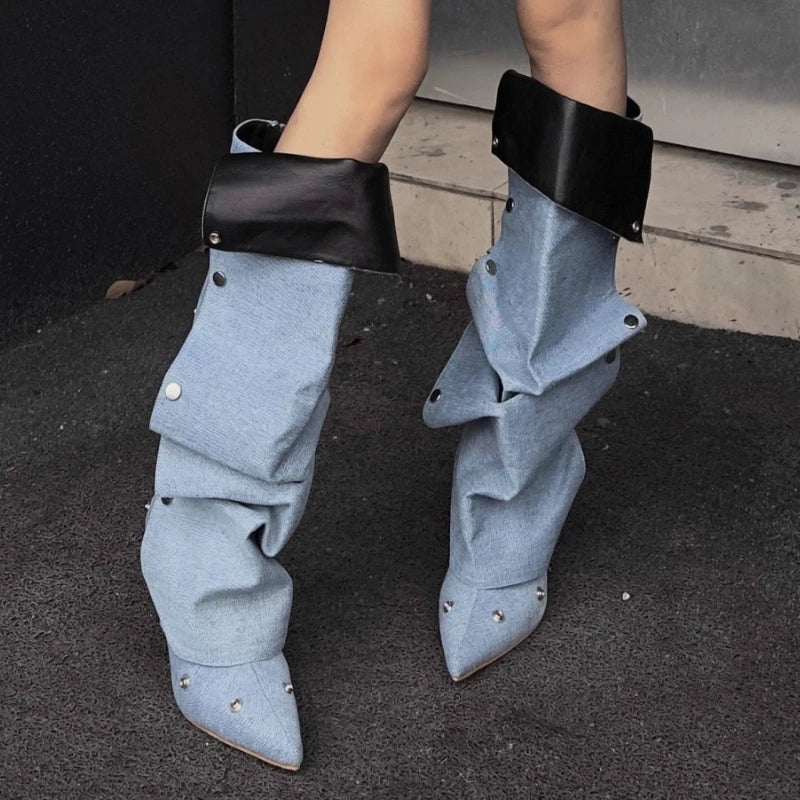 Slouchy Pointed Toe Boots