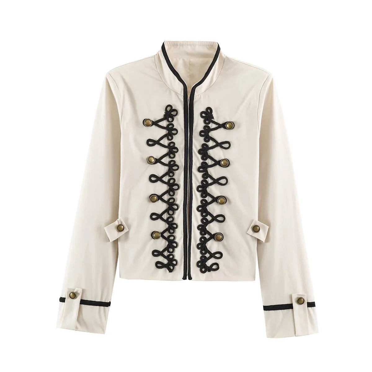 Military Braid Zip Jacket