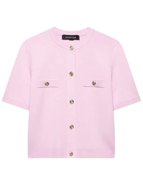 Short Sleeve Button Cardigan