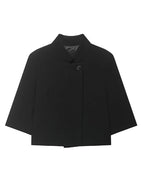Asymmetric Cropped Stand Collar Blazer