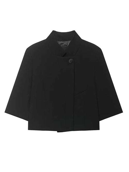 Asymmetric Cropped Blazer