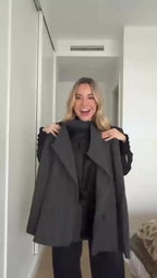 Stand Collar Plaid Blazer Jacket