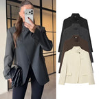 Stand Collar Relaxed Fit Blazer