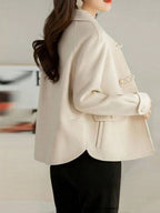 Gold-Button Frog Closure Short Coat