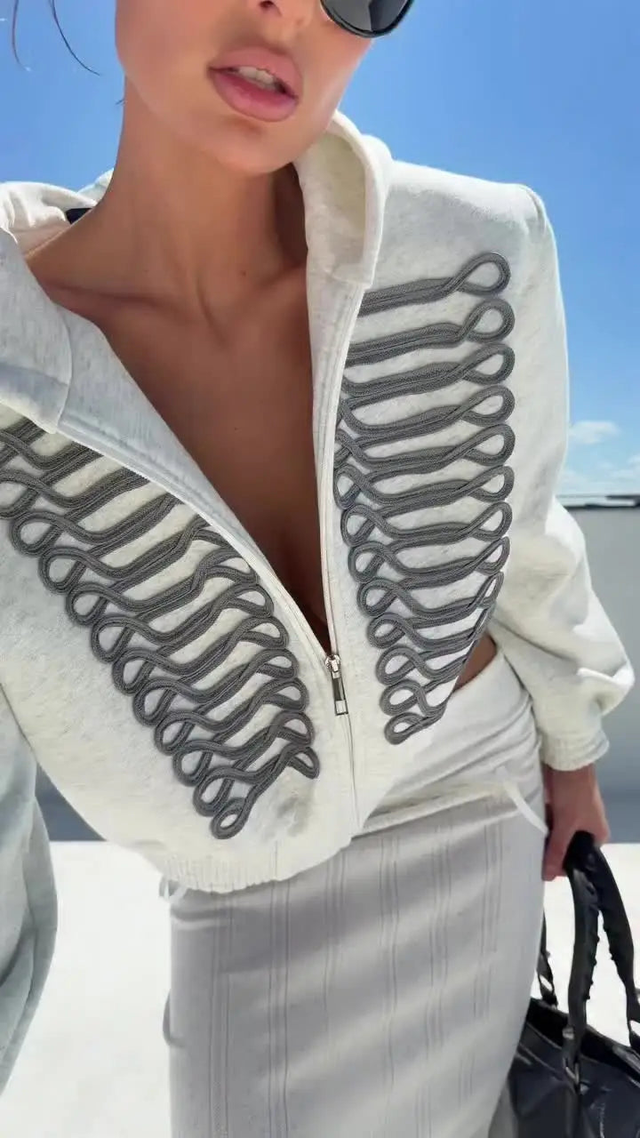 Cropped Hooded Zip Jacket