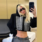 Cropped Hooded Zip Jacket