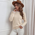 Cream Lace Trim Layered Knit Sweater