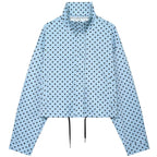 Polka Dot Cropped Zip Jacket