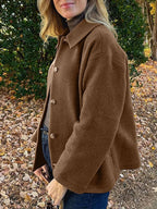 Brown Button-Front Jacket