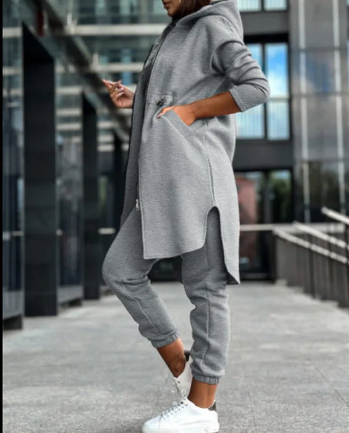 Hooded Longline Jogger Set