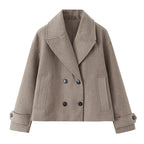Double-Breasted Cropped Jacket