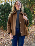 Brown Button-Front Jacket