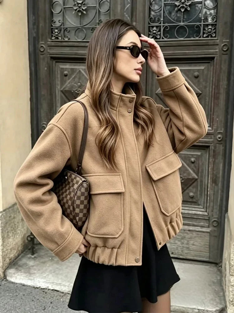 Stand Collar Utility Jacket
