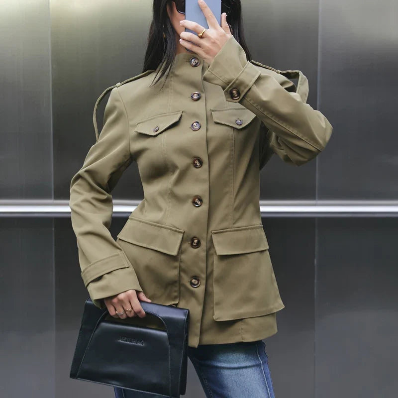 Structured Utility Pocket Jacket