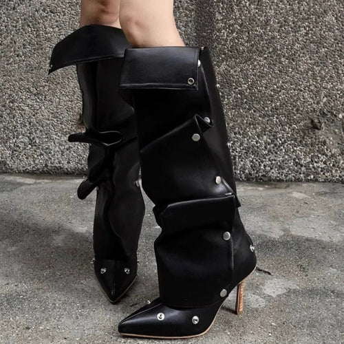 Slouchy Pointed Toe Boots