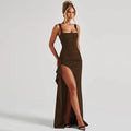 Ruched Evening Maxi Dress