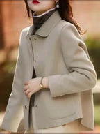 Relaxed Button Front Short Coat