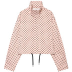 Polka Dot Cropped Zip Jacket