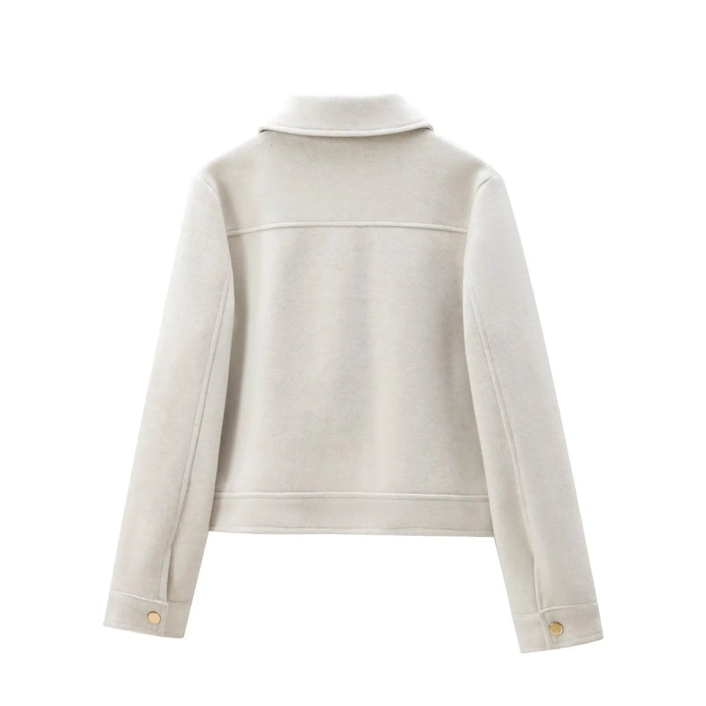 Cropped Utility Zip Jacket