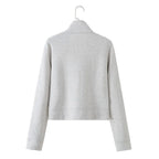 Cropped Military Zip Jacket