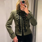 Military Braid Zip Jacket