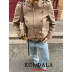 Striped Cropped Military Blazer
